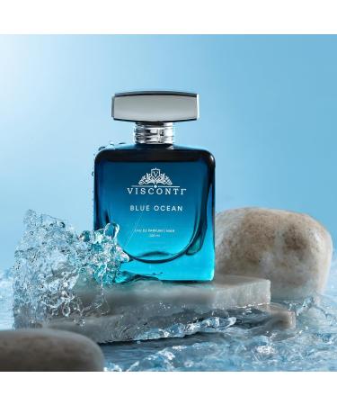Viscont../i Blue Ocean Perfume For Men Eau De Parfum Aquatic Fragrance with Citrus Fruity Musk & Cedarwood Long Lasting Scent and Anti-Stain Luxury Perfumes Outing & Sports 100 ml - Buy Online on GoSupps.com
