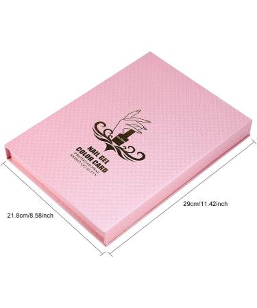 2 Types 216 Colors Nail Gel Color Card Nail Polish Display Chart Book Nail display album (Pink) - Buy Online on GoSupps.com