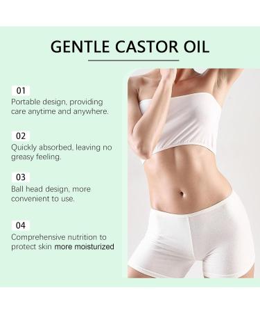 ARCHIDATE Organic Castor Oil Roll on for Body and Face 2Pcs Castor Oil Stick Organic Cold Pressed Promote Hair and Eyelash Growth Moisturize & Nourish Skin Fast Absorbing Non-Greasy - Buy Online on GoSupps.com