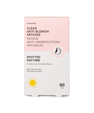 Acne Cover Patches Invisible Clear Spot Pimple Patches for Acne Soothing and Calming for Acne Prone Skin 60 Patches Two sizes Vegan Cruelty-free