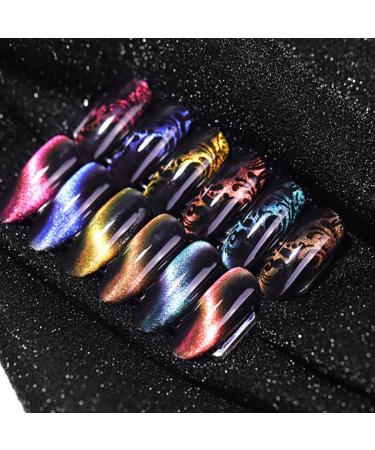 Minkissy Women Nail Gel Nail Magnet Cat Eye Magnet Shimmer Nail Polish Cat Eye Nail Varnish Flash Suit Magnetic Nail Varnish Black Gel Magnets Gel Polish Nail Jade 5d Cat Eye Gel Picture 10 - Buy Online on GoSupps.com