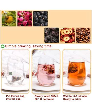 100% Pure Natural Herbal Tea Prickly pear Rose Tea Bag 150g/5.29oz (5g*30bags) poires baies de Goji noires m riers orge sans additifs sans OGM - Buy Online on GoSupps.com