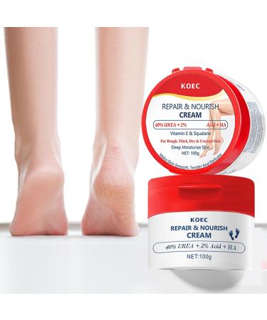 Urea 40% Foot Cream Cracked Heel Repair Cream Callus Remover Nourish Soften for Dry And Hard Skin Maximum Strength for Hand Foot and Body Care 100g - Buy Online on GoSupps.com