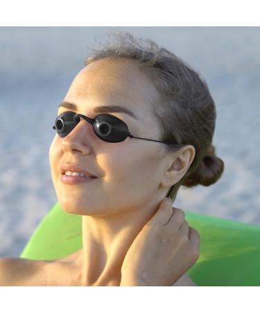 Super Sunnies FDA Compliant UV Eye Protection Tanning Bed Goggles Black - Buy Online on GoSupps.com