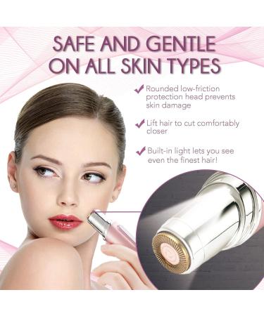 Yoove Facial Hair Removal for Women | Painless USB Rechargeable Electric Shaver & Bikini Trimmer (Rose) - Buy Online on GoSupps.com