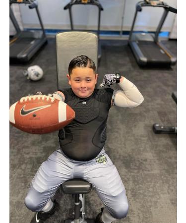 Coolomg Children's Padded Compression Shirt - Youth Football Protector for Sports | Rib & Shoulder Protection for Football Basketball Baseball - Buy Online on GoSupps.com