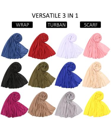 EMOOING Extra Long Stretch Jersey Turban Head Wrap for Black Women - Soft & Breathable African Knit Scarf - Buy Online on GoSupps.com