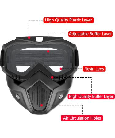 YScare 2 Pack Tactical Masks for Nerf Rival Blasters - Kids Airsoft Mask for Shooting Games, Cycling, Cosplay - White+Black - Buy Online on GoSupps.com