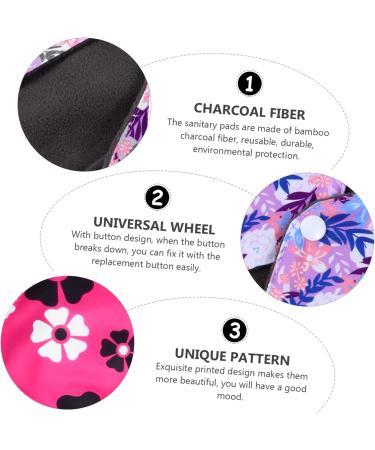 Washable Reusable Menstrual Pads Set - Bamboo & Carbon Fiber - 2 Sets of Aunt Towel Napkins - Cherish Pads for Women & Nursing Mothers - Eco-Friendly Period Pads - Buy Online on GoSupps.com