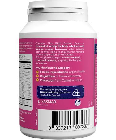 CONCEIVE PLUS Birth Control Detox Supplement - Prenatal Vitamins for Women | Hormone Balance & Ovarian Health | Essential for Conception | 60 Capsules - Buy Online on GoSupps.com