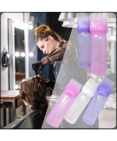 Tenalleys 3 Pack Hair Dye Brush & Applicator Bottle - 6oz with Graduated Scale for Hair Dye & Bleach - Pink Purple White - Perfect Hair Care Tools for Home & Salon Use - Buy Online on GoSupps.com