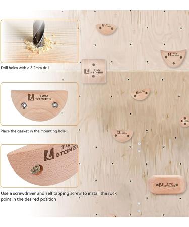 Wooden Rock Climbing Holds Set for Kids and Adults | Variety Screw-On Hand Holds with Mounting Hardware - Buy Online on GoSupps.com