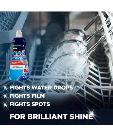 Finish Dishwasher Rinse & Shine Aid | For Drier Glasses and Spot Prevention | Pack of 5 400ml each | Packaging May Vary - Buy Online on GoSupps.com