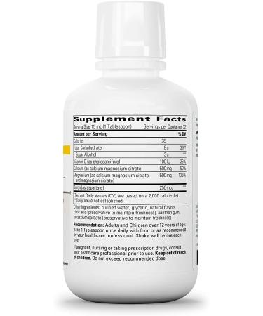 Integrative Therapeutics Liquid Calcium Magnesium with Vitamin D3 - 1:1 Ca to Mg Ratio - Berry Flavor - 16 fl oz - Buy Online on GoSupps.com