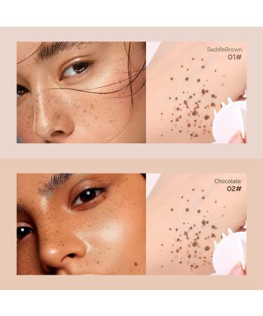 KISSIO Fake Freckles | Waterproof Long Lasting Natural Faux Freckles with Easy-to-Use Tool | Brown Cruelty-Free Freckles 0.63 oz (02 Chocolate) - Buy Online on GoSupps.com