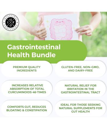 Intestinal Fortitude AI-5 & GLR-6 Digestive Health Supplement Bundle w/Glutamine Turmeric Curcumin for Gut Health Capsule Supplement & Support Digestive Health Non-GMO Dairy Free - 30-Day Supply GLR-6 / AI-5 Bundle - Buy Online on GoSupps.com