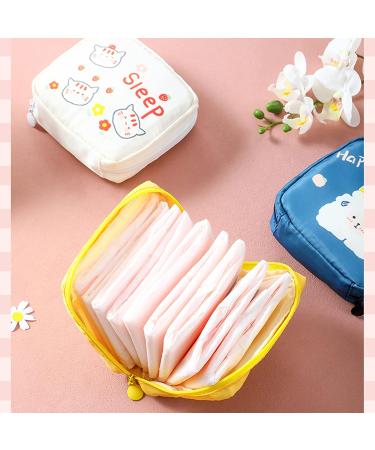 Sanitary Napkin Storage Bag | Tampon Organizer for Sanitary Napkins Wipes and More - Yellow - Buy Online on GoSupps.com