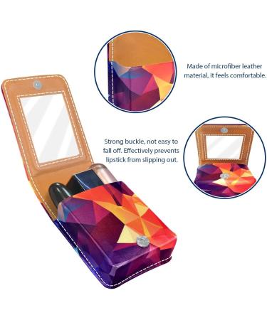 Buy Stylish Leather Lipstick Case with Mirror | Mini Lip Gloss Organizer - Abstract Art Design Q961e4kirx - Buy Online on GoSupps.com