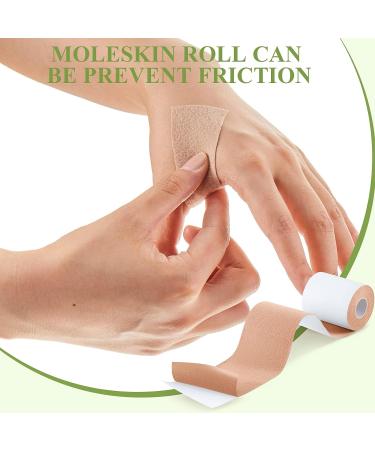 Trelaco 3 Rolls 3 Inch x 5 Yards Moleskin Tape - Soft Cotton Adhesive Pads for Feet, Shoes, Body, Baby - Skin Patch Roll - Buy Online on GoSupps.com