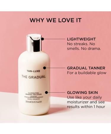 TAN-LUXE The Gradual Illuminating Tan Lotion 250ml - Cruelty-Free & Toxic-Free - Buy Online on GoSupps.com