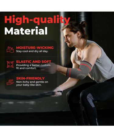 ZOYER Elbow Brace for Tendonitis & Tennis Elbow | Breathable Compression Sleeve for Pain Relief | Ideal for Weightlifting Bursitis & Sports (Large - Buy Online on GoSupps.com
