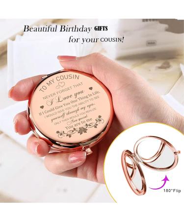 GAOLZIUY Cousin Birthday Gifts - Rose Gold Compact Mirror for Sister - Perfect Christmas & Graduation Gift for Best Cousin - Buy Online on GoSupps.com