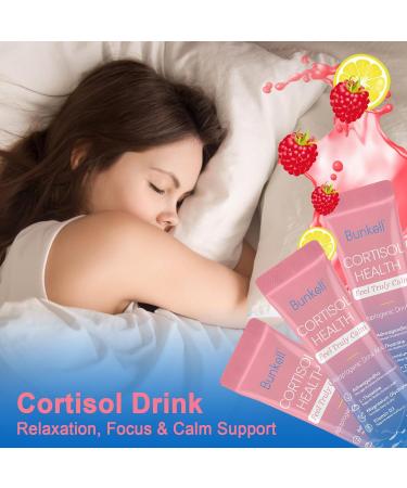 Bunkell Cortisol Powdered Drink Mix Made with Magnesium Glycinate L-Theanine Ashwagandha & Vitamin D3 Cortisol Supplements for Relaxation Focus & Calm Support Raspberry Lemonade Flavor 30 Ct - Buy Online on GoSupps.com