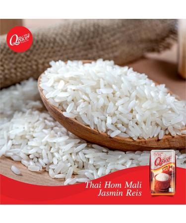Buy Q RICE Jasmine Rice - 100% Fragrant Thai Hom Mali - Long Grain Rice - 3x1kg Pack - International Shipping Available - Buy Online on GoSupps.com