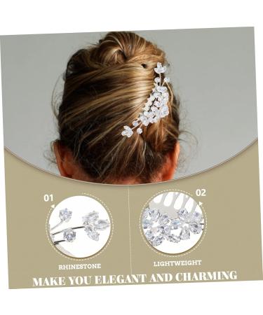 Beaupretty Bride Wedding Hair Comb bangs flower hair side hair bridal side hair clip pearl bridal side combs bride bride headdress bridesmaid Bar mitzvah wedding Flower Side Comb - Buy Online on GoSupps.com