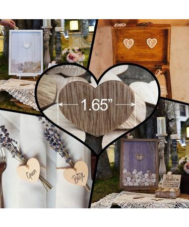 Y&K Homish Wooden Hearts Guest Book - Pack of 50 Blank Wood Signs for DIY Party Decor (Brown) - Buy Online on GoSupps.com