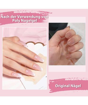 Shop Mogar Poly Nail Gel - Pink Acrylic Gel for Quick Nail Extensions | 60ml Professional Manicure Repair - Buy Online on GoSupps.com
