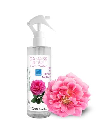 Rose Floral Water | 200ml Atomiser | Multipurpose Skin and Hair Treatment | Calming and Relaxing Suitable for All Skin Types Organically Raised Bulgarian Rose 200 ml