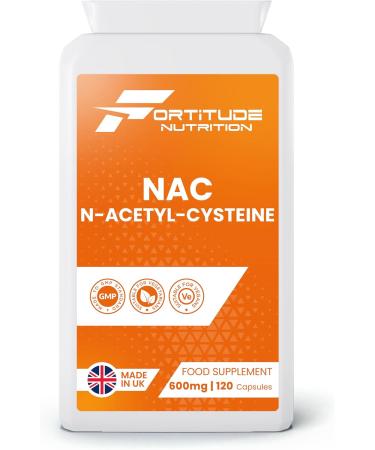 NAC N-Acetyl-Cysteine 600mg Capsules - Glutathione Precursor Supplement | 120 Vegan Capsules - Buy Online on GoSupps.com