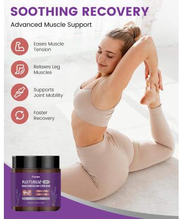 Fioraen Magnesium Lotion for Sleep Magnesium Cream(300mg/tsp) for Muscle Relief Magnesium Butter for Deep Hydration with Lavender Oil Shea Butter Vitamins E & D3 Gentle for Kid - Buy Online on GoSupps.com