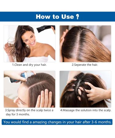 Buy 5% Minoxidil Hair Growth Treatment Spray - 100ML for Men & Women | Hair Regrowth Serum for Thinning & Hair Loss | 2 Month Supply for Beard & Hair - Buy Online on GoSupps.com