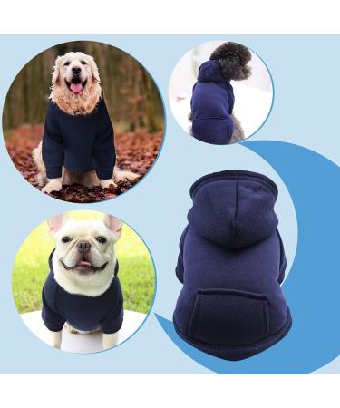 Amaone Waterproof Dog Coat - Winter Warm Jacket & Fleece Hoodie for Puppies & Small Dogs | XS 1024thdebka-Navy - Buy Online on GoSupps.com