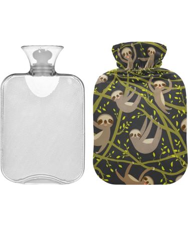 Funny Sweet Sloth Heat Bottle with Cover - 2L Hot Water Bag for Pain Relief - Perfect for Children & Adults - International Shipping Available - Buy Online on GoSupps.com