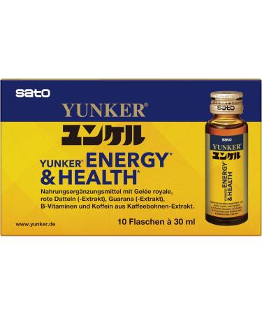 Sato Pharmaceutical Yunker Energy & Health 10 x 30 ml Nutrient tonic with zes vitamines plantenextracten & royal jelly - Buy Online on GoSupps.com