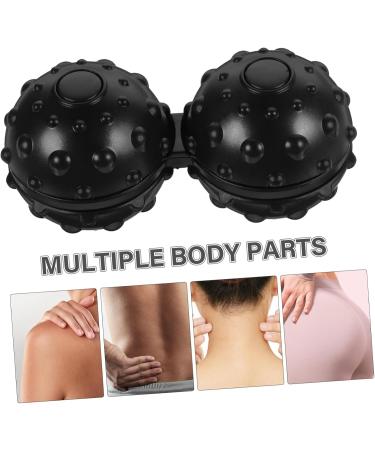 Ultechnovo 3-Piece Double Massage Ball Set | Lacrosse Balls & Peanut Rollers for Muscle Relief | Yoga & Foot Massage | Black - Buy Online on GoSupps.com