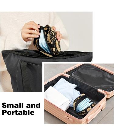 Yellow Peony Menstrual Cup Pouch & Pad Bag | Portable Feminine Menstruation Storage - Buy Online on GoSupps.com