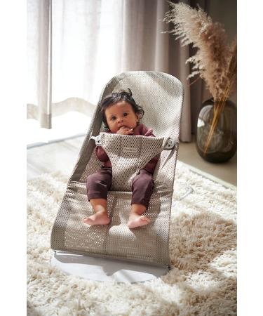 BabyBjrn BABYBJRN Bouncer Bliss  3D Mesh  Light Grey Frame  Grey/Beige  Gray Beige mesh (006102US) - Buy Online on GoSupps.com