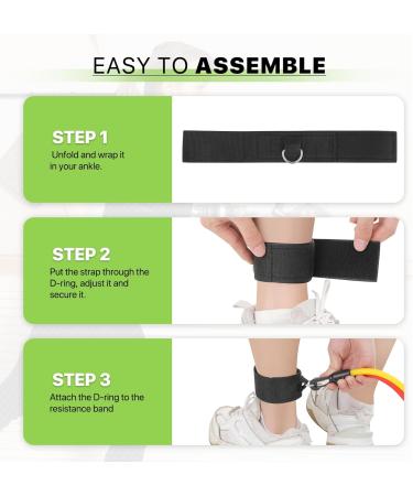 Magshion Ankle Resistance Bands - Adjustable Leg Bands for Women's Hip Fitness Training - 4 Levels of Resistance for Effective Workouts - Buy Online on GoSupps.com