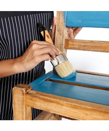 4PCs Chalk Wax Paint Brush Set for Furniture Painting | Annie Sloan & Fusion Mineral Paint Compatible | Includes 3 Small Brushes & 1 Large Chalk Brush - Buy Online on GoSupps.com