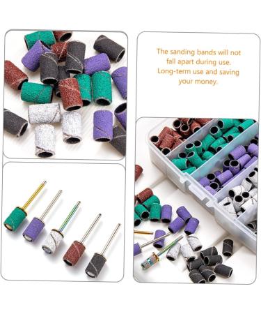 Ipetboom 1 Set Nail Polish Set Drill Bits for Nails Manicure Buffing Nails Kit White Nail Polishing Rings Straw Headbands for Women Sanding Bands for Nail Polisher Alloy Grinding Head - Buy Online on GoSupps.com
