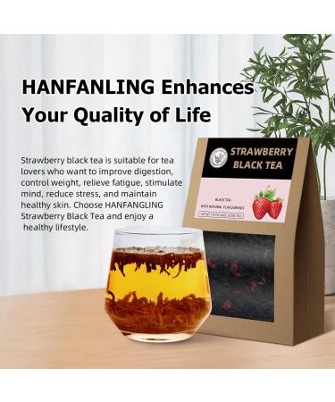 HANFANGLING Strawberry Black Tea 100% Natural Loose Leaf Blend Of Strawberry Fruit Flavor And Black Tea Aroma 1.76oz - Buy Online on GoSupps.com