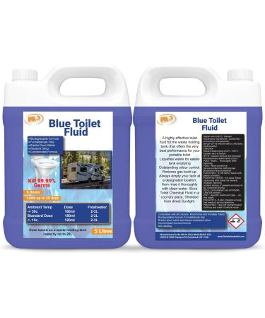 Filo Blue Toilet Fluid 5L Eco friendly Waste Holding Tank Cleaner for Caravan Motorhomes Campervans - Odour Control - Chemical Liquid for Camping/Portable Toilets. 1 - Buy Online on GoSupps.com