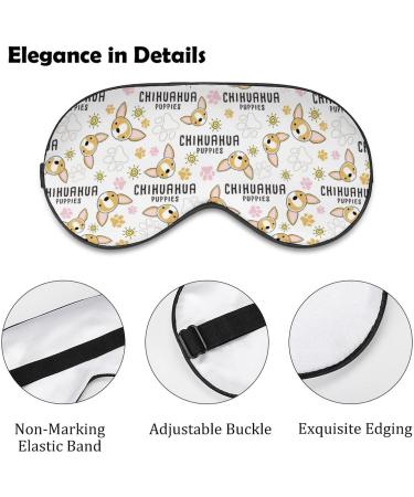 Chihuahua Dog Breed Sleep Mask - Adjustable Women's Eye Shades with Elastic Strap | Perfect Gift for Dog Lovers - Buy Online on GoSupps.com
