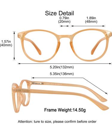 Blue Light Blocking Bifocal Reading Glasses for Men and Women - Oval Frame with Spring Hinge (+0.00/+1.50) - Champagne 1.5x - Buy Online on GoSupps.com