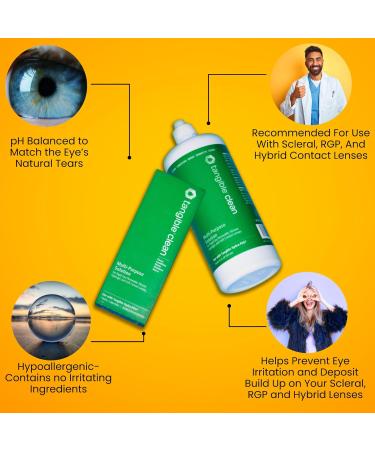 Tangible Clean Multi-Purpose Contact Lens Solution for Scleral & Gas Permeable Lenses | Includes Lens Case | 12 Fl Oz - International Shipping Available - Buy Online on GoSupps.com