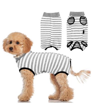 PatinaDrift Dogebody after op dogs body operation bitch m de dogebody wound protection recreational suit for dog body castration dog after the operation cone alternative (gray s) gray small small
